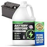 Battery Restorer and Desulfator for Lead Acid - Prolong Life & Boost Charge Capacity, Battery Acid Refill and Additive for Golf Cart, RVs, Bikes, ATVs, Car 64oz