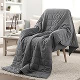 Weighted Blanket 15 lb, 48" x 72" Twin Size Cooling Cotton Machine Washable