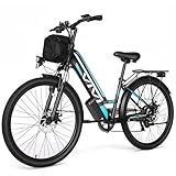 Vivi Electric Bike for Adults 1000W Peak Commuter Ebike, 26" Electric City Cruiser Bicycle 22MPH Ebikes for Adults with 48V Removable Battery, Up to 50 Miles, 7 Speed, SGS Certified to UL2849