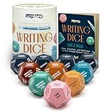 Insplore 12-Sided Writing Dice – Giftable Creative Writing Tool for Beating Writer's Block - 120 Inspiration Prompts Plus Fun Games and Challenges - Great Gift for Teen and Adult Authors