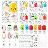 Sayglossy 50 Sets Pharmacy Technician Accessories Gift Pharmacy Badge Reel Pill Shaped Pens Inspirational Appreciation Card Pharma Funny Gifts for Nurse Practitioner Week Medical Assistant Doctor