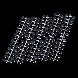 120 Pcs False Nail Display Tips Nail Art Display Chart Nail Art Color Display Tips Tool with Adhesive Sticker for Nail Polish Training Practicing (Transparent)
