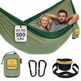 Wise Owl Outfitters Camping Hammock – up to 500lbs Portable Hammock with Tree Straps - Travel, Backpacking, Hiking, Outdoors Camping Gear - Single or Double