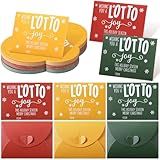 TecUnite 30 Pcs Christmas Lottery Ticket Envelopes with Heart-Shaped Clasp Wishing You a Lotto Gift Card Holders for Christmas Party Favor Supplies Scratch Off Cards Lottery Ticket (Simple)