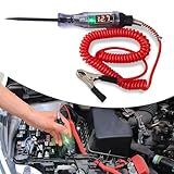 getfay 1 PC Car Circuit Tester, Test Pen with Display, Line Tester Replacement, Detector with ABS Handle, Automotive Repair Tools, Universal for Most Cars, Trucks, SUVs (Red #6V-12V-24V)