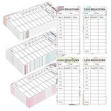 100Pcs Cash Breakdown Teller Stickers 2X4inch Cash Tracker Memoo Labels Bank Cash Bill System Accessory Stickers for Cash Budget Planner Envelopes Budgeting Savings Challenge