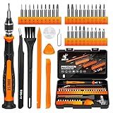 JOREST 40Pcs Small Precision Screwdriver Set (S2 Steel), Magnetic Screwdriver Set with Torx T5 T6 T8, Mini Repair Tool Kit for Macbook, Computer, Laptop, iPhone, PS4 PS5, Xbox, Switch, Glasses, Watch