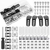 81 Pcs Football Helmet Repair Kit,Hockey Helmet Replacement Parts Including Visor Clips J Clips Screwdriver Chin Strap Adapter Maintenance Tools for Baseball,Softball Helm