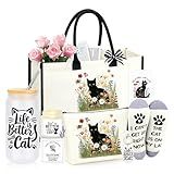 Black Cat Lover Themed Gifts for Women, Gifts for Cat Lovers Women Set of 7