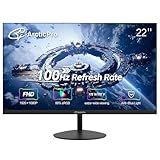 ArcticPro 22 inch 144Hz 100Hz Monitor, Full HD (1920 x 1080p) Computer Monitor, 105% sRGB, 3000:1 Contrast, 3-Sided Frameless, Ultra Slim, VESA, LowBlue Mode, Tilt Adjust, HDMI *1, VGA*1