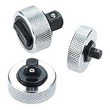 Hicello 3PC 3 Size Iron Shell Ratchet Wrench Reversible Thumbwheel Ratchet Wrench 1/4” 3/8” 1/2” Drive Ratchet Set Aluminum Alloy Finger Mini Ratchet with Chrome Plated and Knurled Surface