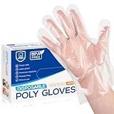 500 Pcs Disposable Food Service Gloves - Premium Plastic Food Prep Gloves for Multiple Use - BPA/Latex Free - Food Grade and Tear-Resistant - One Size Fits Most