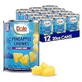 Dole Pineapple Chunks in Heavy Syrup - Dole Canned Fruit - Rich Source of Vitamin C - 20 oz Can - 12 Pack
