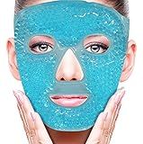 ZNÖCUETÖD Cold Face Eye Mask Ice Pack Reduce Facial Puff, Dark Circles, Gel Beads Hot Heat Cold Compress Pack, Face SPA for Woman Sleeping, Pressure, Headaches, Skin Care, Post Laser Care[Blue]