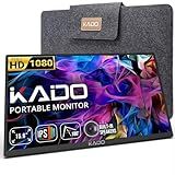 Kado Portable Monitor 15.6-Inch FHD 1080p, USB-C mini-HDMI Gaming Monitor IPS Display Built-in Speakers, External Display 180° Kickstand Wall/Arm Mount for Laptop PC Phone Mac Xbox PS4/PS5 Switch