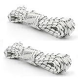 NOSTIFY 2PC Outdoor Patio Umbrella Cord Line Nylon Rope Replacement, 0.14" Dia (10FT)