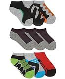 Jefferies Socks Boys Fun Low Cut Sport Socks 9 Pair Pack (M - USA Shoe 12-6 - Age 5-10 Years, Multi + Black/Grey)