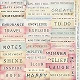 50PCS Boho Word Stickers for Journaling, Vintage Motivational Quote Stickers for Junk Journal Craft, Scrapbooking Supplies for Bullet Scrapbooking DIY Craft Card Making