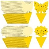 Fruit Fly Traps Indoor Fungus Gnat Trap 48PCS for Plants Yellow Outdoor