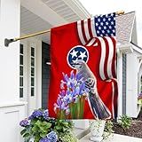 American Flag-Tennessee State Mockingbird and Iris Flower Flag MLN1141Fv20, House Flag (29.5" x 39.5")-USA Flags Premium Polyester-Decorative Indoor Outdoor Flag