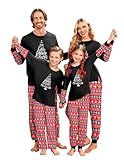 Ekouaer Matching Christmas Pajamas for Family Soft Long Sleeve Holiday Xmas Pjs Sleepwear Jammies with Pockets