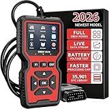 OBDEXPERT V519 OBD2 Scanner Diagnostic Tool, Car Code Reader with 35,901 Built-in DTC Lookup, Check Engine Light Reader, Live Data, I/M Readiness, Battery Voltage Test, for 1996+ Vehicles