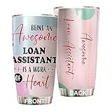 MEDROC Awesome Loan Assistant Tumbler Stainless Steel 20oz, Funny Loan Assistant Gifts Bulk For Birthday Christmas, Loan Assistant Gifts For Men Women Office Coworker Driking Coffee Cup Humor