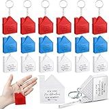 Ecation First Time Home Buyers Gifts House Shape Tape Measure Keychains 1m/3ft Real Estate New Home Gifts from Agent Housewarming Party Favors Decoration(20 Pcs)