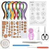 TUPARKA 15 PCS Paper Quilling Kits with 29 Colors 600 Strips Quilling Paper DIY Design Drawing Handcraft Tool
