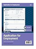Adams Applications for Employment, 8.5 x 11 Inch, 3-Hole Punched, 50-Sheets/Pack, 2-Pack, White (9661)