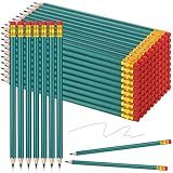 Sivak 100 Pack Checking Pencils with Eraser Erasable Colored Pencils Presharpened Checking Correcting Pencils Grading Pencils for Drawing Art Checking Map Coloring Tests Grading Tests(Green)