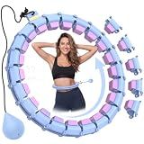 Plus Size Weighted Hula Infinity Fitness Detachable Hoop 65 Inch, 32 Knots