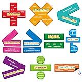 10 Sets Educational Math Magnetic Posters for Teacher Classroom Elementary Symbol Keywords Vocabulary Learning Tool Addition Subtraction Division Multiplication Home School Teaching Supplies