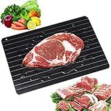 Haploon Rapid Defrosting Tray, High Density Aluminum Thawing Tray for Defrosting Frozen Food,Fast Thawing Plate for Defrost Meat Pork Beef Fish Frozen Foods Without A Microwave or Hot Water