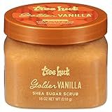Tree Hut Golden Vanilla Shea Sugar Scrub, Exfoliating, Hydrating & Moisturizing Body Scrub with Shea Butter & Natural Oils, Smooth & Soften Skin, Polishing Exfoliant for Radiant Skin, 18 oz