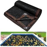 Riare 20x40 FT Pool Leaf Net Cover - Heavy-Duty Rectangle Mesh Pool Cover with Reinforced Grommets for Inground and Above Ground Winter Swimming Pools Cover for Catch Leaves, Blocks Debris