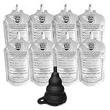 8 StopLoss Storage Bags for Wood Stains, Fine Finishes, Varnish & Paints. Airtight Reusable, Space-Saving Pouches with Collapsible Funnel for Easy Pouring & Dispensing. Durable 8-Pack for Woodworkers