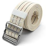 LiftAid Transfer and Gait Belt 60 Inch with Metal Buckle and Loop - Walking, Standing and Transfer Assist Aid for Seniors, Elderly Patients, Caregiver, Nurse, Therapist (Beige)