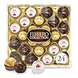 Ferrero Collection, Premium Assorted, Hazelnut, Dark Chocolate and Coconut, 24 Count Holiday Gift Box, 9.1 oz