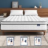 Vesgantti Queen Mattress 12 Inch, Fiberglass-Free | Cool Sleep Hybrid Mattress in a Box - Memory Foam & Pocket Springs, Ergonomic Design, Pressure Relief, Medium Firm Feel, 60"×80"×12"
