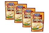 Hospitality Old Fashioned Fruit Cobbler Mix or Fruit Crisp Mix - Four 7 oz. Packets (Fruit Cobbler Mix)
