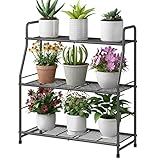 Simple Trending Plant Stand Outdoor Indoor 3 Tier Metal Waterproof Plant Shelf for Living Room Balcony Garden
