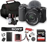 Sony ZV-E10 Mirrorless Camera with 16-50mm Lens & Tripod (Black) Bundle