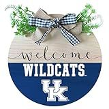 Kentucky Wildcats Wooden Wreath Welcome Sign Officially Licensed Collegiate Product Single