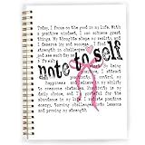 JWVK Coquette Pink Bow Mental Health Spiral Notebook, Self Love Journal to Women, Note to Self Inspirational Notebooks Journals, Positive Affirmations for Women,5.5x8.3 Inch