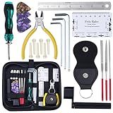 LEKATO 11Pcs Guitar Tool Kit, Guitar Repair Kit, Guitar Maintenance Kit, Guitar String Winder, Hex Wrenches, String Clipper for Acoustic Guitar Electric Guitar Ukulele Bass Banjo