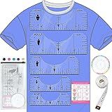 Vowlove Tshirt Ruler Guide for Cricut Heat Press, Shirt Measurement Tool Vinyl Alignment Placement Center Design DTF Template Left Pocket Logo, Sublimation Accessories Iron on HTV Heat Transfer Vinyl