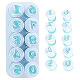 Nuoda 0-9 Numbers Cake Mold,Fondant Cookies Plunger Cutter Mold,DIY Chocolate Sugarcraft Stamp Impress,Cake Decorating Tools,Kitchen Life Durable Food Grade Plastic-Easy Cleanup (Number)
