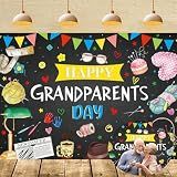 Happy Grandparents Day Banner Backdrop 7x5FT Best Grandparents Ever Photography Background Holiday School Event Retirement Love Grandma Grandpa Party Decorations Supplies