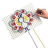 edxeducation Junior String Art - Lacing Toy for Kids - 2 Baseboards, 8 Laces and 4 Colors - Create Imaginative Designs - Explore Patterning, Shape Recognition and More
